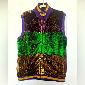 Mardi Gras Sequin Vest